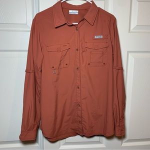 Columbia Women’s PFG Button Up Long Sleeve Shirt Performance Fishing Medium